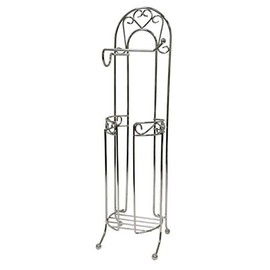 UNIWARE 23.5" H Heavy Duty Satin Nickel Toilet Paper Holder