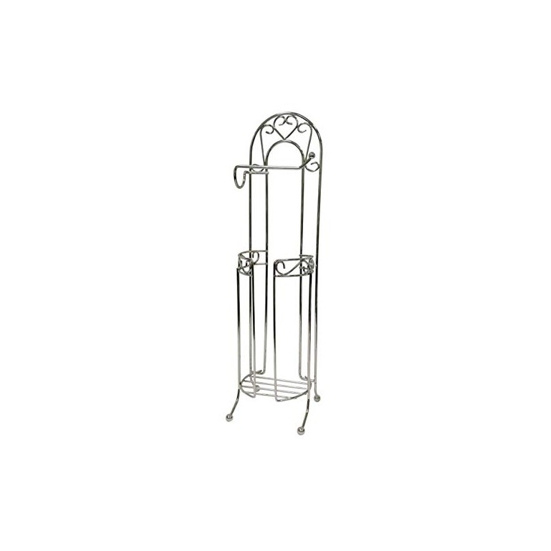 UNIWARE 23.5" H Heavy Duty Satin Nickel Toilet Paper Holder