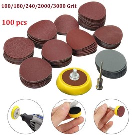 Sandpaper+Grinding Disc Set Mini Drill 1 Inch Pads Cleaning Polishing Tool Flexible Kit Accessories Power 1/8 Grit Rotary