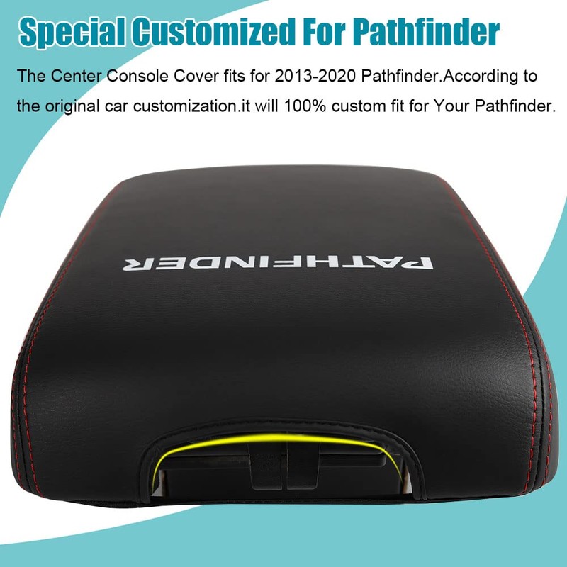 LEXLEY Center Console Pad Armrest Box Cover Waterproof Anti-Scratch Leather