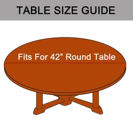 Clear Vinyl Fitted Tablecloth Waterproof Oilcloth Heavy Duty Elasticized Table Cover Elastic Edge Design Plastic Tablecloth Protector (Best for 42 Inch Round Table)