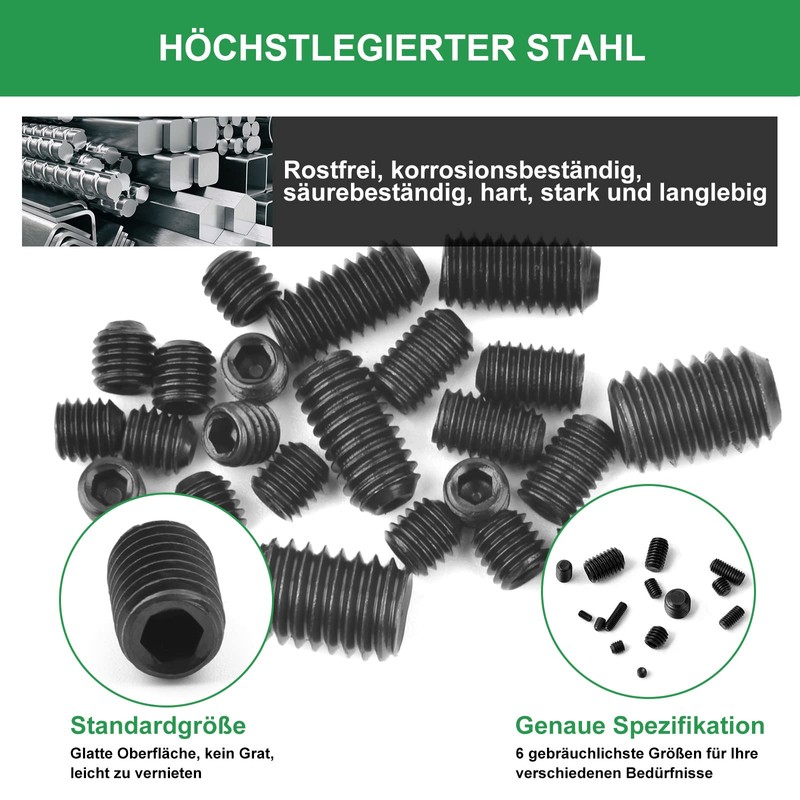 Foliv Set of 676 Grub Screws Assortment Set M2 M3