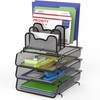 SimpleHouseware 3-Pack Stackable Desk File Document Letter Tray w/ 5