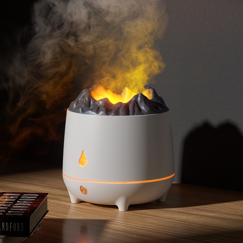 Volcano Aroma Diffuser 400ML Fine Misting Low Noise Flame Humidifier
