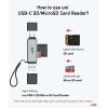 uni USB 3.0/USB C to Micro SD Memory Card Adapter