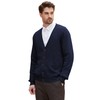 Kallspin Men's Cardigan Sweater Wool Blend Cable Knit V Neck