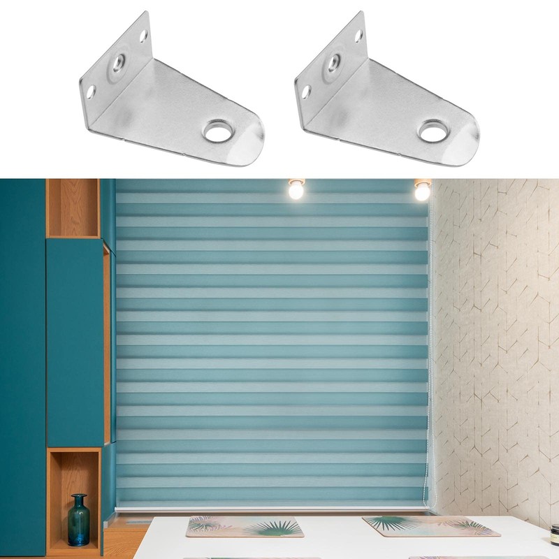 EMSea 4PCS Hold Down Brackets with Mounting Screws Metal Blinds