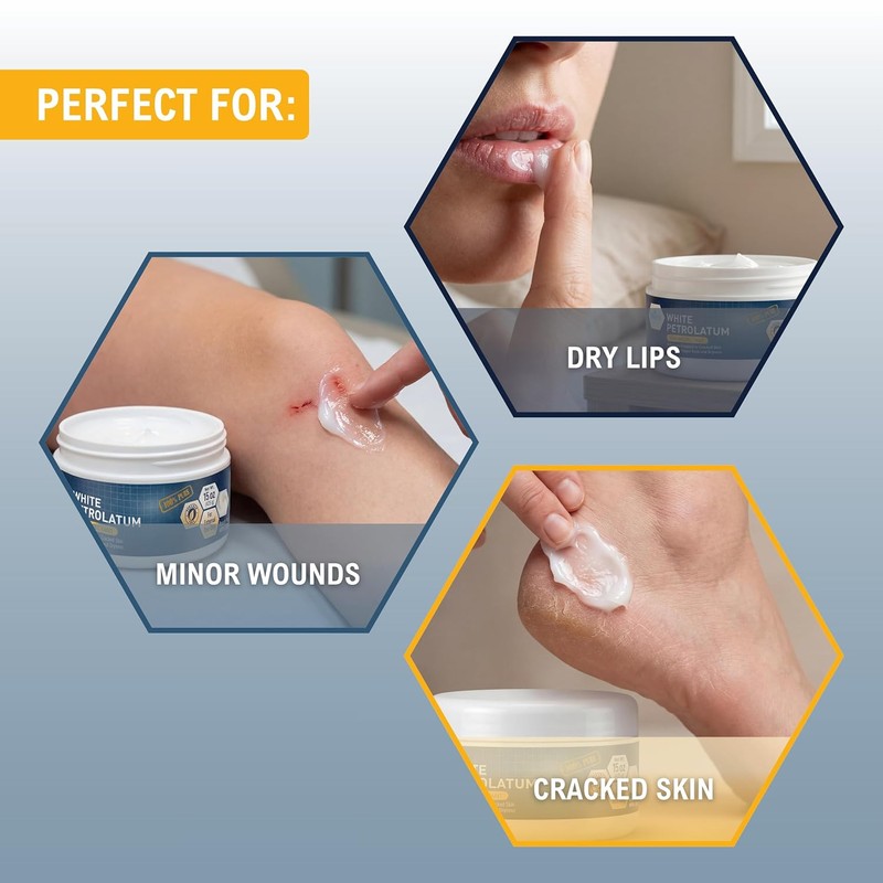 MED PRIDE Pure White Petroleum Jelly – 15 oz Skin