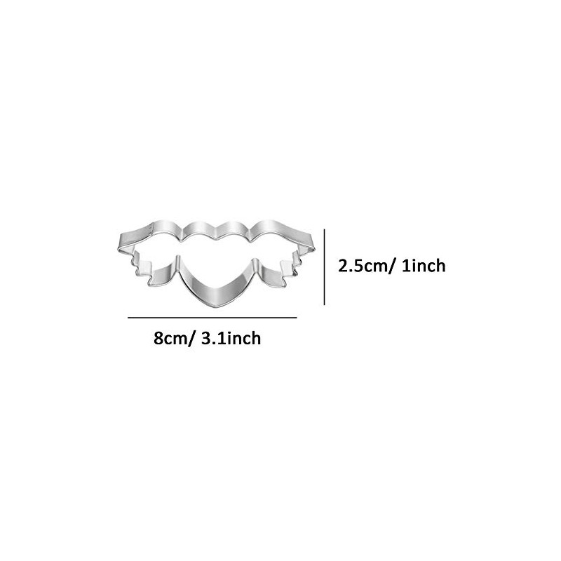 WJSYSHOP Heart with Wings Shape Cookie Cutter