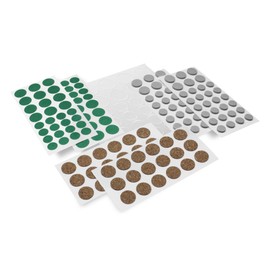 Slipstick Premium Adhesive Protector Pads Variety Pack (194 Piece) Cabinet Door Drawer Bumpers and Small Universal Surface Protector Pads, Clear Rubber, Foam, Cork, and Green Felt Protectors