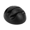 50pcs Cable Clip 3 Hole Silica Gel AntiCorrosion Black Adhesive