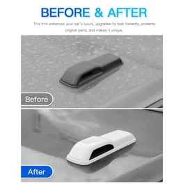 Barong for 2018-2025 Jeep Wrangler JL JLU Sports Sahara Freedom Rubicon Unlimited Gladiator JT Exterior Accessories Engine Hood Hinge Cover Decorations Trim - White