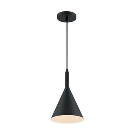 Nuvo Lightcap-1 Light Small Pendant in Mid-Century Modern Style-7.75 Inches Wide by 12.5 Inches High-Matte Black Finish -T