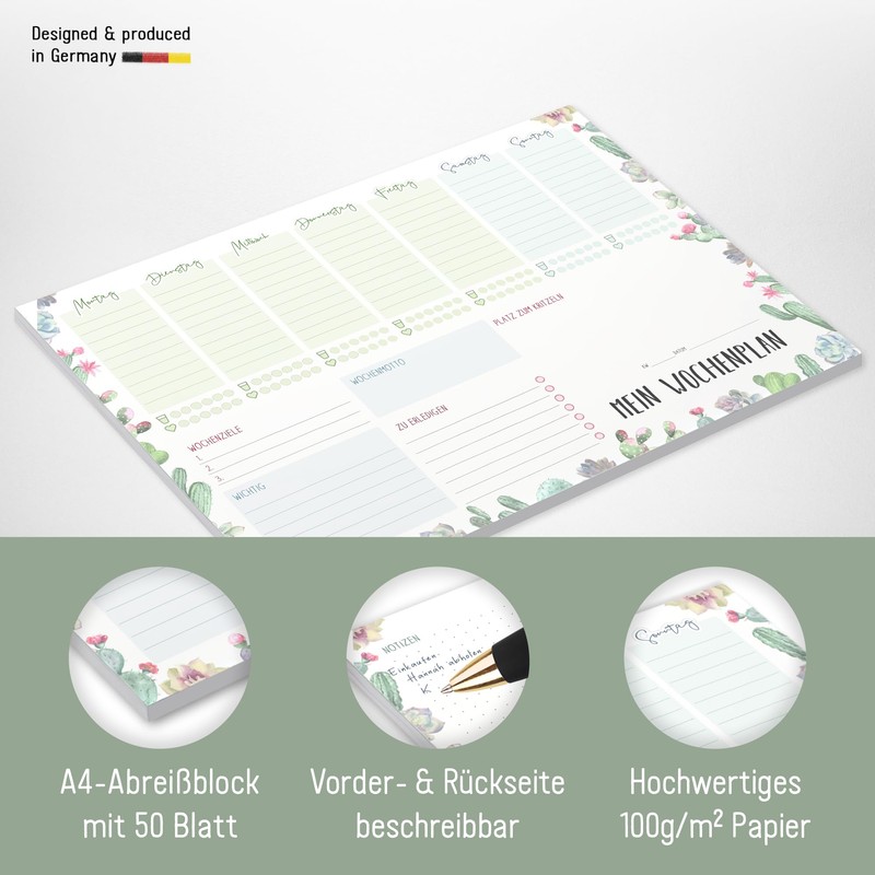 Häfft Trendstuff Weekly Planner / A4 Pad in Rainbow Colours