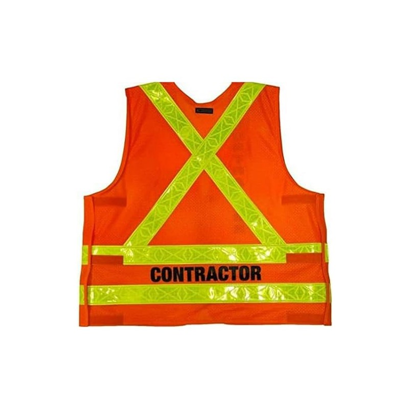 NYCTA Style Contractor High Visibility Reflective Safety Vest Zipper &