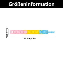 Pack of 10 Pop It Bracelets, Pop It Bracelet Children, Pop Style Bracelet Maker Refill Pack, for Children, Boys, Girls, Stress Relief & Anti-Anxiety (Colour)