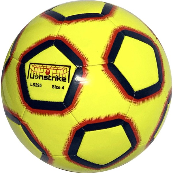 Lionstrike Soccer Ball Lite | Size 4 for Boys, Girls, Kids Ages 7 to 13 Years Old | Ideal Soccer Gear for Training Indoors & Outdoors | Practice Technique & Boost Confidence (Yellow)