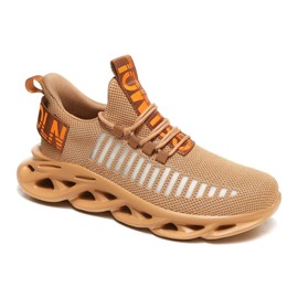 GSLMOLN Women Sock Knitted Upper Sneakers Casual Tennis Ultra Spring Brown Size 8