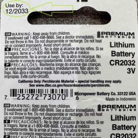 Panasonic 2 x SUPER FRESH Panasonic CR2032 CR 2032 Lithium Battery 3V Coin Cell Exp. 2033