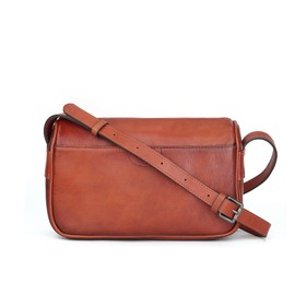 Zhuoliang Crossbody Bags for Women Genuine Leather Crossbody Purse Ladies Shoulder Bag Small Handbags Daily Essentials Cell Phone Pouch Brown