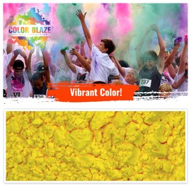 Color Blaze Holi Colored Powder - 25 lbs of Yellow Powdered Color - for Fun Runs, Color Toss, Rangoli, Powder War, Backyard Party & Festivals - Pack of 1 Big Bag - 25 Pounds in Bulk - Yellow