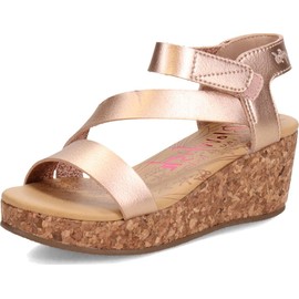 Blowfish Malibu Girls Loverli-k Wedge Sandal, Pearl Rosegold, 5 Big Kid