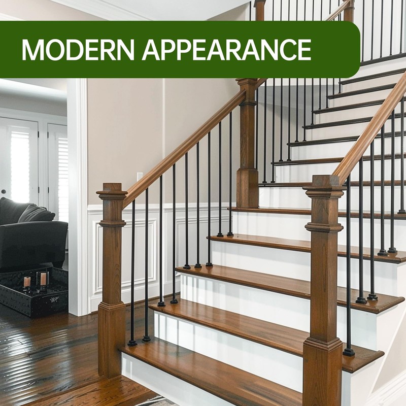 36"-50Pack Aluminum Deck Balusters Hollow Round Deck Railing Spindles Matte
