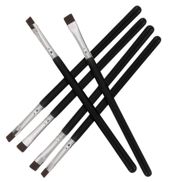 Healvian 6Pcs Flat Eyeliner Brushes Durable Eye Makeup Tools for