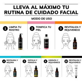 Kit Limpiador Facial  Tonico Facial  Serum Vitamina C  Suero Acido Hialuronico  Serum Niacinamida  Suero Ácido Glicolico  Gel Contorno De Ojos...     