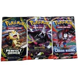 Juego de cartas coleccionables Pokemon, paquete de 3 sobres sellados al azar, producto 100 auténtico de la marca Pokemon, 30 cartas en total,