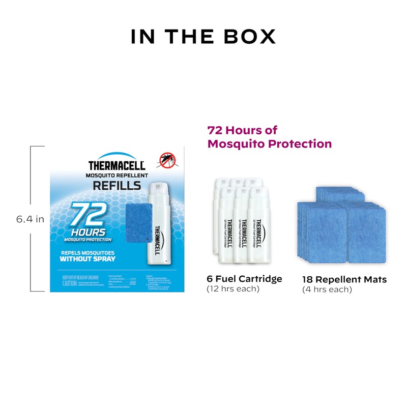 Thermacell Mosquito Repellent Refills; Compatible with Any Fuel-Powered Thermacell Repeller;