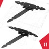 KOTARBAU® Pack of 2 T Hinges Black L: 250 mm