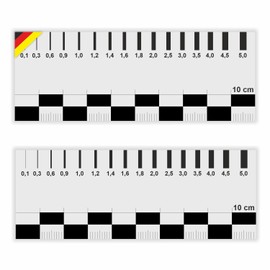 Sachverständigen-Zubehör® Crack Width Ruler Feeler Gauges [10 cm crack monitor] as 2 pcs ruler set | Crack Monitoring | Feeler Gauges Metric | Crime Scene Ruler Forensic | Tell-Tale Measuring Tool