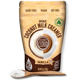 Coconut Cloud: Dairy-Free Coffee Creamer | Minimally Processed, Shelf Stable. Made from Coconut Powdered Milk. | Vegan, Gluten Free, Non-GMO. (Home, Office, Travel), Creamers (Vanilla Pouch)
