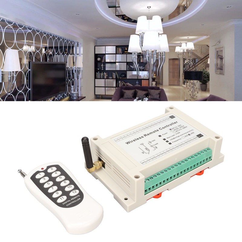 Wireless Remote Control System 12 Channel RF 10A Relay Receiver