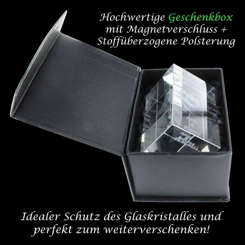 VIP-LASER 3D Glass Cube Hamburg I Michel