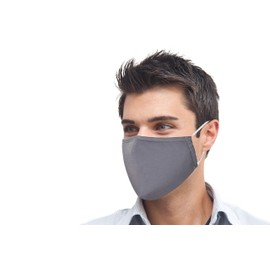 PRECORN Mouth and Nose Mask, Mouth Nose Protective Mask in Grey, Mouth Guard Mask, 3-Ply Reusable Masks, 100% Cotton