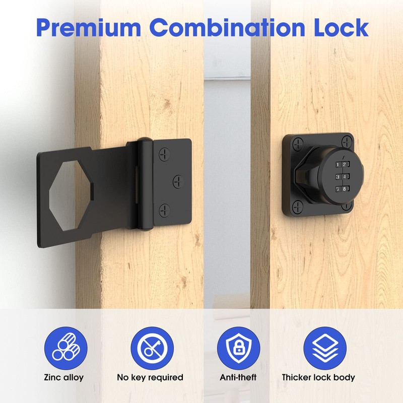 Mechanical Password Rotary Hasp Locks, Cabinet Combination Lock, Door Security