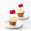 100 Pcs Red Flag Blank Toothpick Flag Small Mini Labeling
