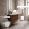 Escenzy Modern Toilet Brush and Holder Set | Natural Shell
