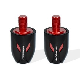 MTCRIGHTER Solid Handlebar Bar Ends Cap Compatible with Suzuki GSX-8R GSX-8S 2023-2025/ GSX-R1000 GSXR1000R 2017-2025/ GSX-R1300 HAYABUSA 2021-2025, CNC Aluminum Alloy Made (Red)