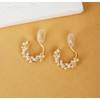Earrings Pearl 14k Gold Plated Non Hole Earrings for Women