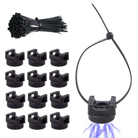 12Pcs Magnetic Zip Tie Mounts - Magnetic Cable Wire Management Bases Heavy Duty Multipurpose Wires Cables Holder Magnetism Wire Clamps with 50pcs Cable Ties (Total 62 Pieces,22 mm)