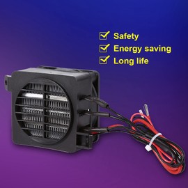 Nikou Car Fan Air Heater, 12v 100w Energy Saving PTC Car Air Heater Thermostat Heating Element PTC Heater with Heating and Fan Mode for Winter Home and Car Driving