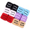 6 Pairs Car Rearview Mirror Hanging Plush Dice with Dots