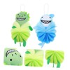 Vaguelly 2Pcs Cartoon Bathing Skin Scrubbers Soft Exfoliating Loofahs for