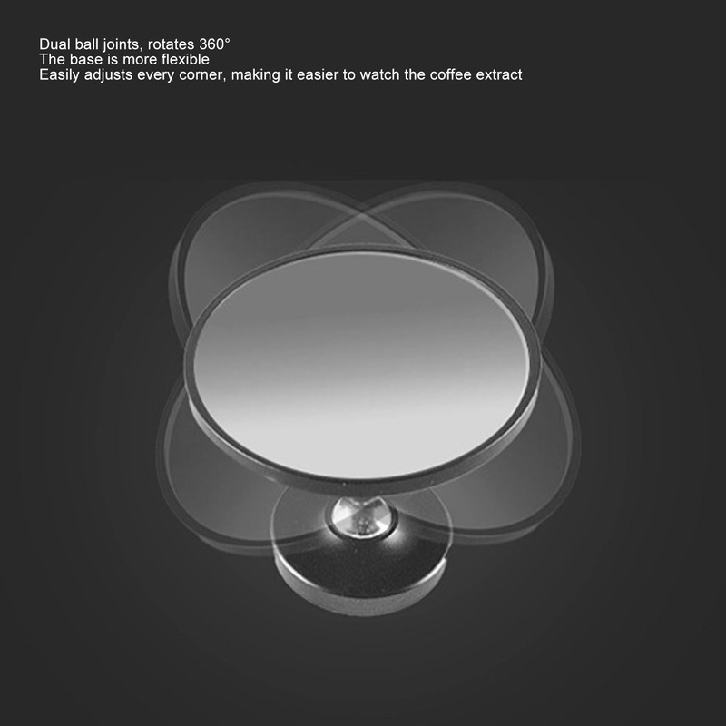 Coffee Maker Magnetic Mirror with 360° Rotating Base Aluminum Alloy
