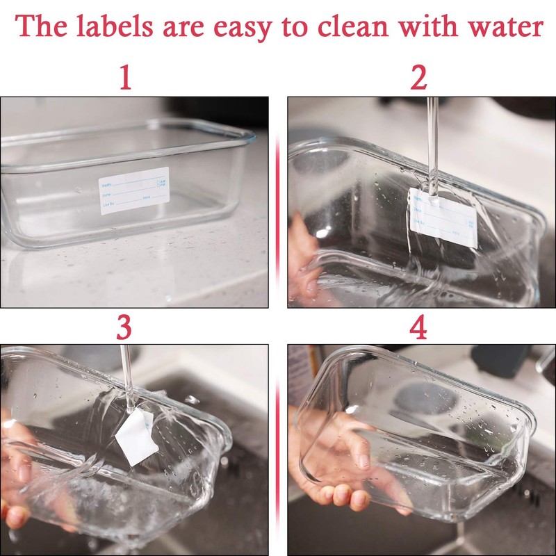 Outus Dissolvable Food Labels for Container Removable Canning Labels Food