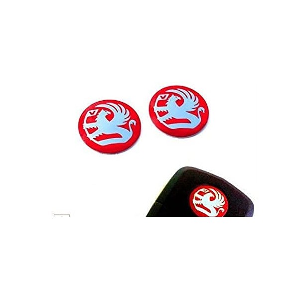 VAUXHALL 2 x NEW KEY FOB BADGE EMBLEM 14MM STICKER