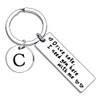BESPMOSP Appreciatione Gifts 26 Letter Keychain Drive Safe Keychain A-Z